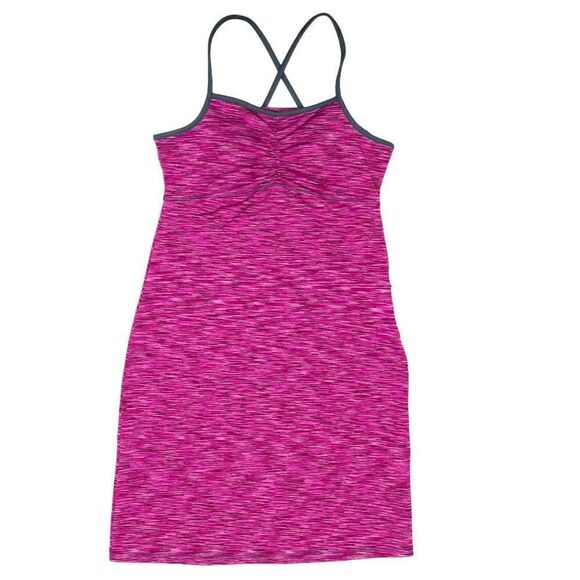 Dakini Athletic Magenta Heathered Crisscross Sleeveless Tank Dress M - Picture 1 of 14